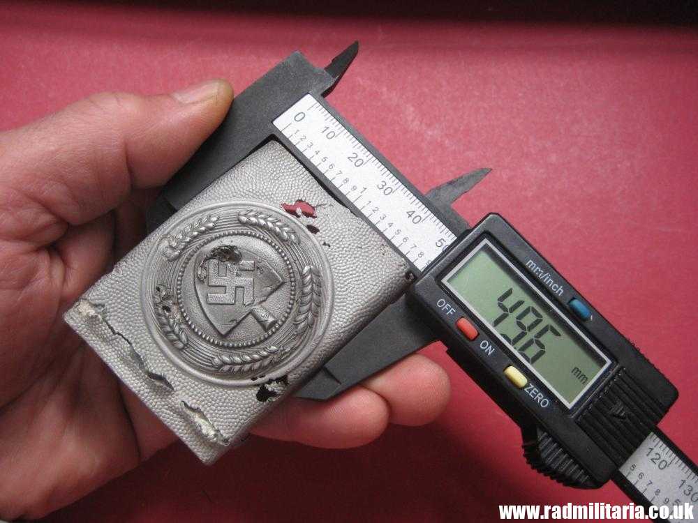 & WW2 original German RAD BELT BUCKLE made of aluminum, marked: 39. metal detecting find. - Image 14