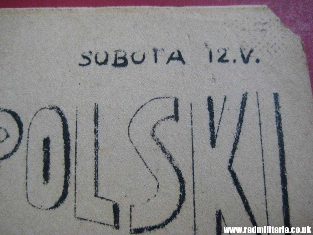 & WW2 original LEAFLET printed in Concentration Camp Dachau -12.5.1945 GLOS POLSKI - Image 6