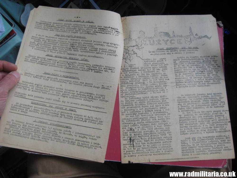 & WW2 original LEAFLET printed in Concentration Camp Dachau -12.5.1945 GLOS POLSKI - Image 8