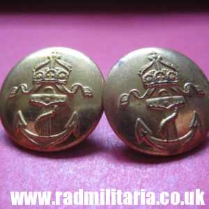 & WW1 original German KAISERLICHE MARINE gilded BUTTONS, maker: A&S - SET of 2.