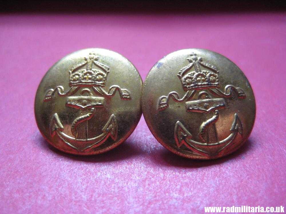 & WW1 original German KAISERLICHE MARINE gilded BUTTONS, maker: A&S - SET of 2.