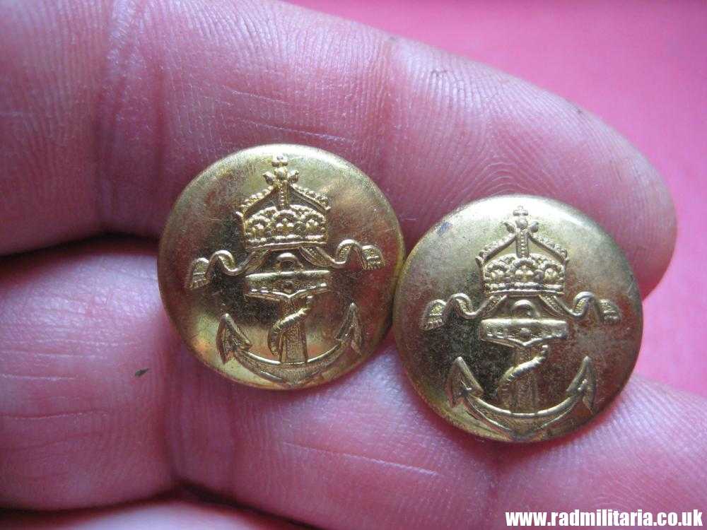 & WW1 original German KAISERLICHE MARINE gilded BUTTONS, maker: A&S - SET of 2. - Image 4
