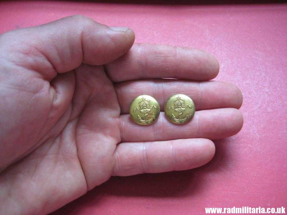 & WW1 original German KAISERLICHE MARINE gilded BUTTONS, maker: A&S - SET of 2. - Image 7