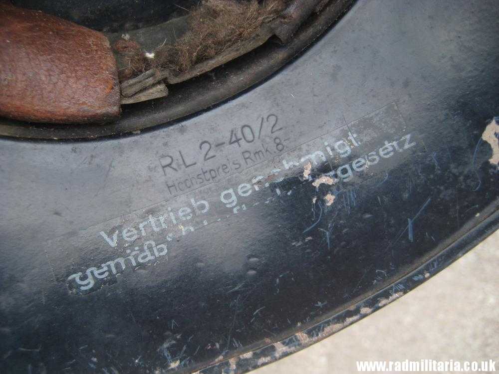 & original WW2 German steel helmet LUFTSCHUTZ "Gladiator" HELMET with liner. - Image 11