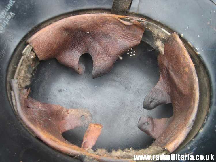 & original WW2 German steel helmet LUFTSCHUTZ "Gladiator" HELMET with liner. - Image 13