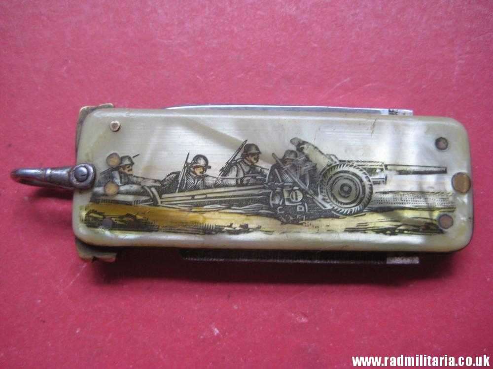 & original WW2 German POCKET KNIFE - 12 M.G.K. - Jnf. Reg. 26 Flensburg - rare. - Image 16