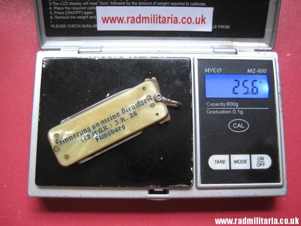 & original WW2 German POCKET KNIFE - 12 M.G.K. - Jnf. Reg. 26 Flensburg - rare. - Image 21