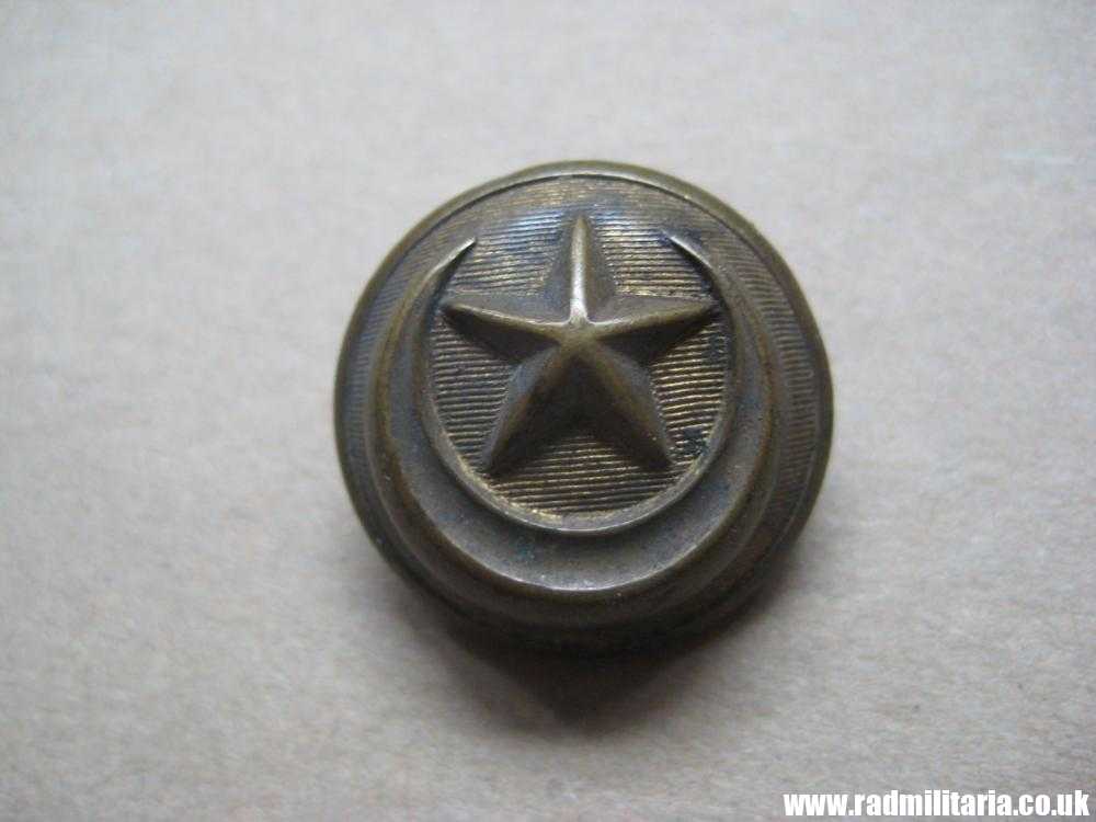& WW1 Ottoman Army brass MILITARY BUTTON, Turkish tunic button - marked: "W.S. EXTRA RICH" - Image 2