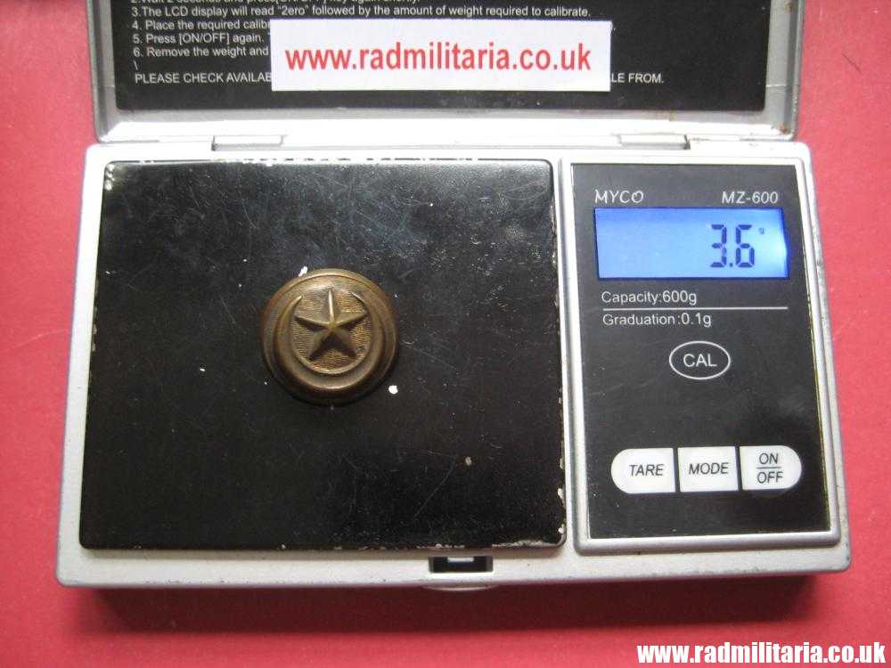 & WW1 Ottoman Army brass MILITARY BUTTON, Turkish tunic button - marked: "W.S. EXTRA RICH" - Image 9