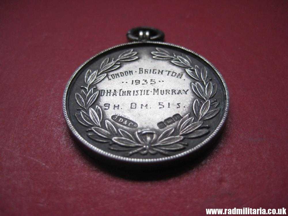 & old British MEDAL with swastika - 1935 Surrey Walking Club, solid silver. - Image 7