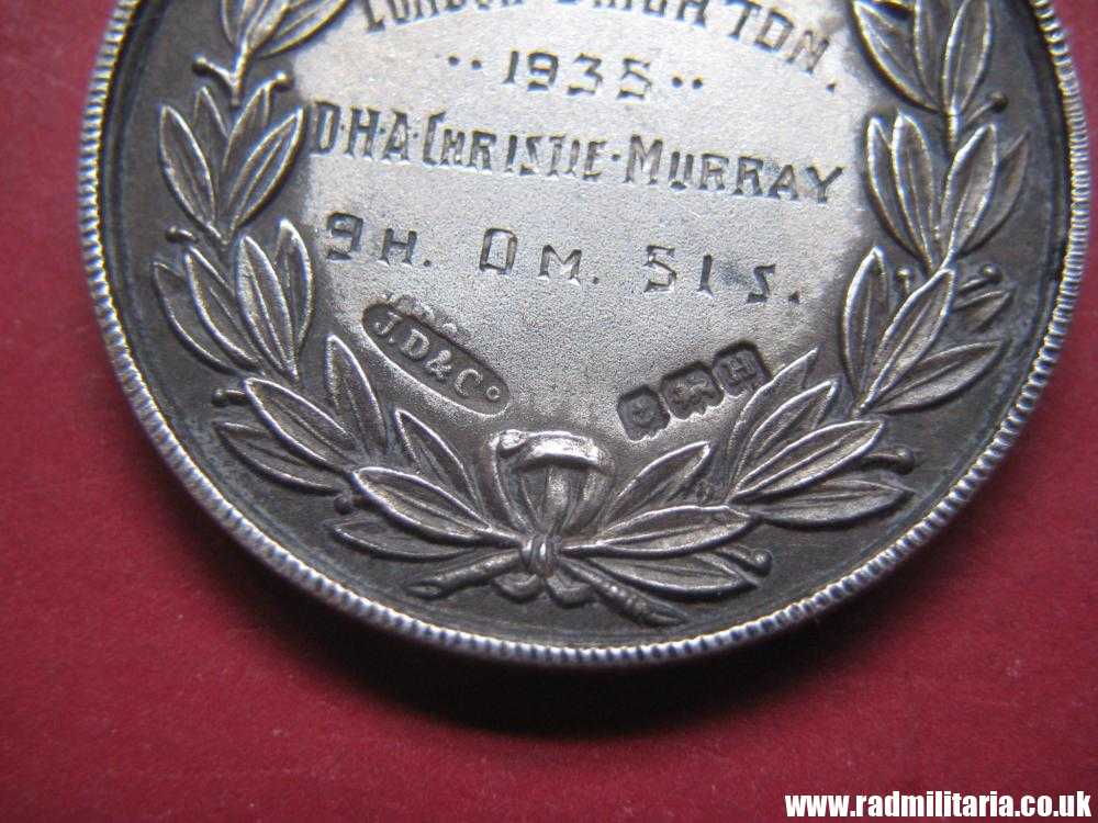 & old British MEDAL with swastika - 1935 Surrey Walking Club, solid silver. - Image 15
