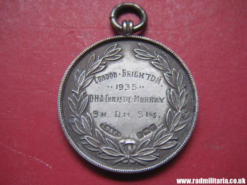 & old British MEDAL with swastika - 1935 Surrey Walking Club, solid silver. - Image 9