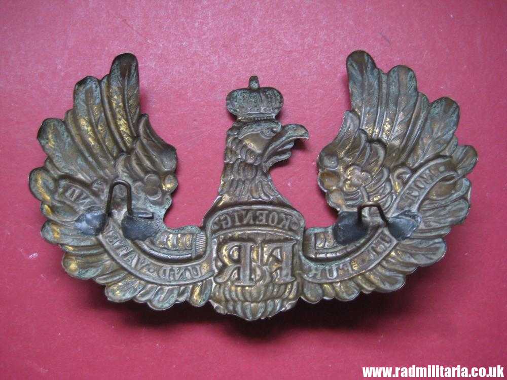& WW1 original German pickelhaube EAGLE CAP BADGE badly damaged, as found - Image 7