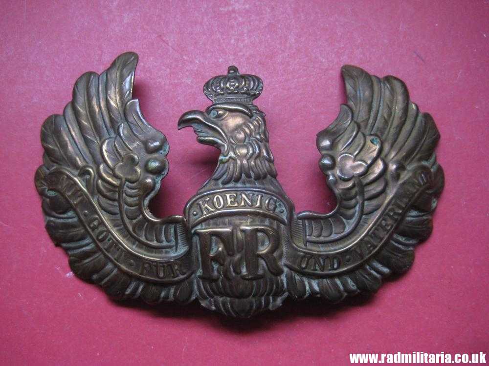 & WW1 original German pickelhaube EAGLE CAP BADGE badly damaged, as found - Image 8