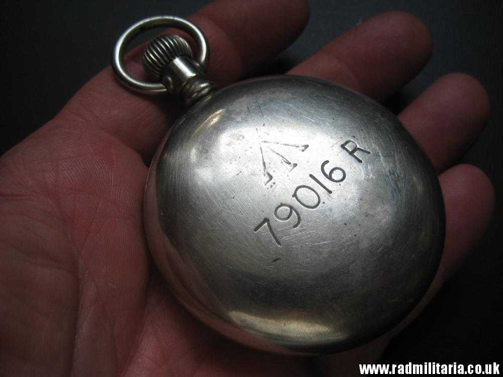 & WW1 British military POCKET WATCH chronometer movement with fusee, good working order: ELGIN U.S.A. /I\ 79016R - genuine !! - Image 2