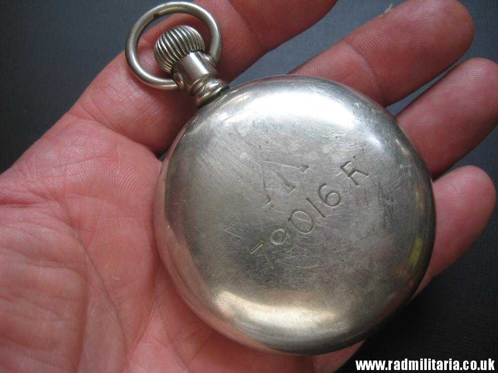 & WW1 British military POCKET WATCH chronometer movement with fusee, good working order: ELGIN U.S.A. /I\ 79016R - genuine !! - Image 8