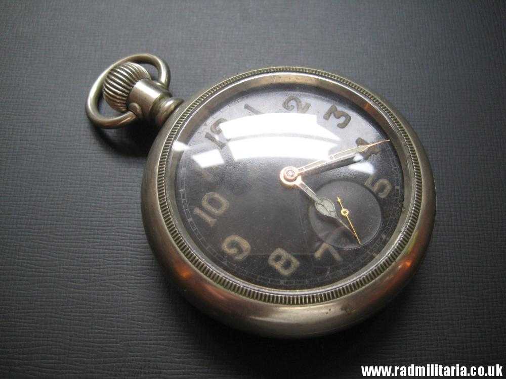 & WW1 British military POCKET WATCH chronometer movement with fusee, good working order: ELGIN U.S.A. /I\ 79016R - genuine !! - Image 24