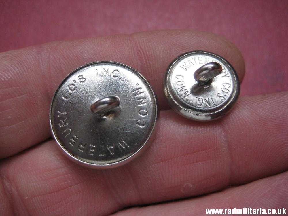 & Polish BUTTONS with EAGLE a Pair, made in USA - Waterbury CO's INC. CONN. - Image 3