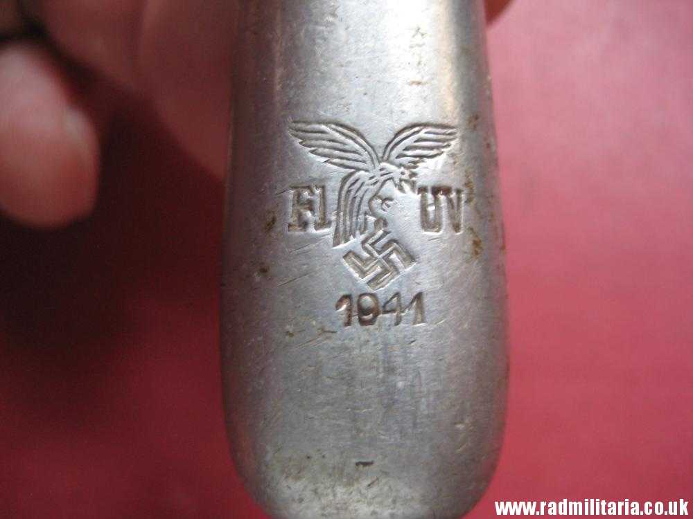 & WW2 original German BUTTER KNIFE with Luftwaffe Eagle Fl UV - 1941 in poor condition, as found. - Image 14