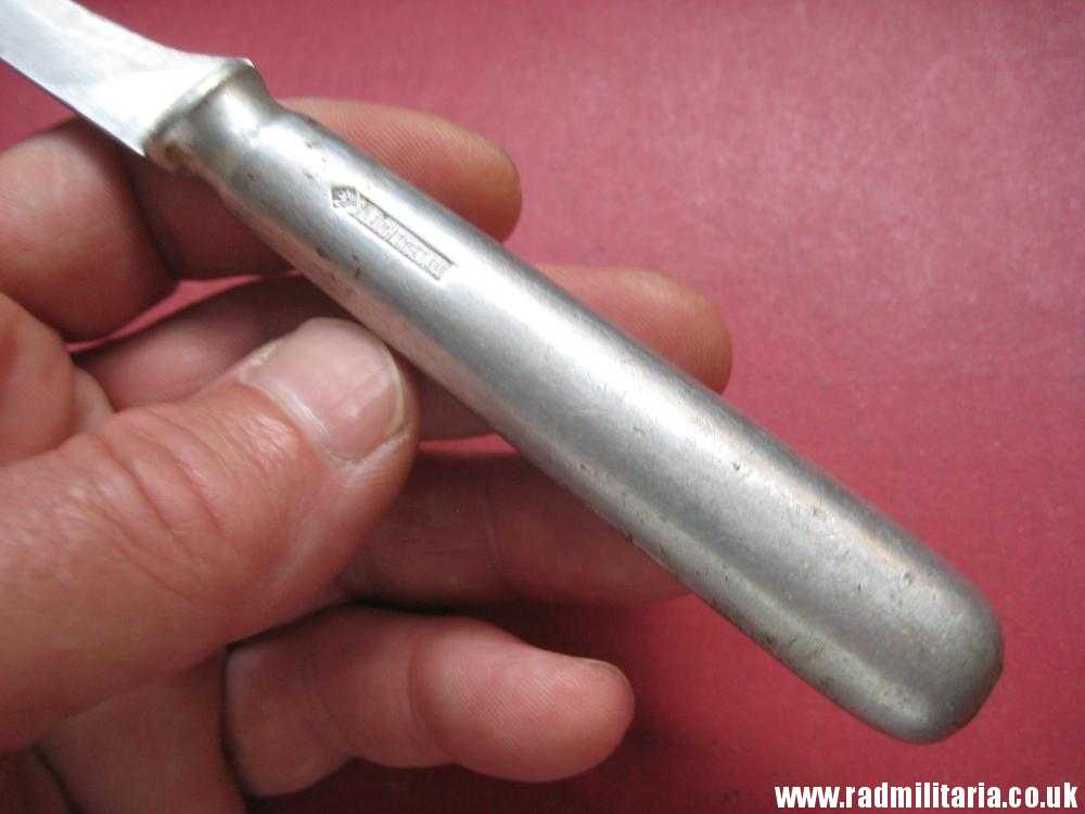 & WW2 original German BUTTER KNIFE with Luftwaffe Eagle Fl UV - 1941 in poor condition, as found. - Image 17