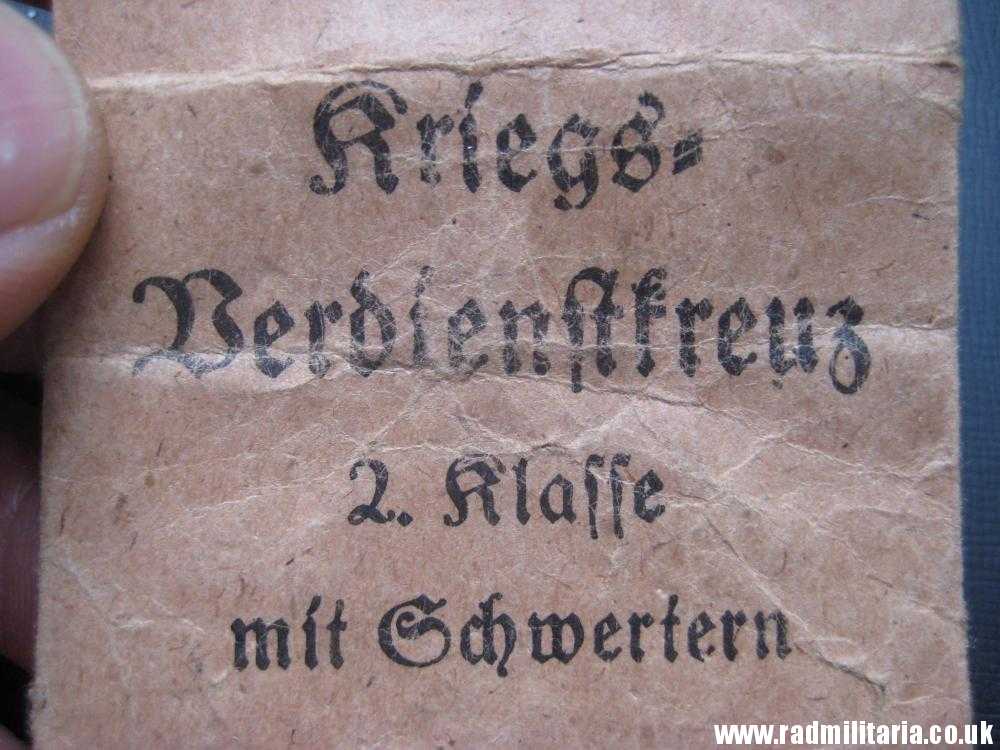 & War Merit Cross 2nd Class with Swords - PACKET OF ISSUE. Original KVK BAG, maker: HANS GNAD WIEN 62 - Image 5