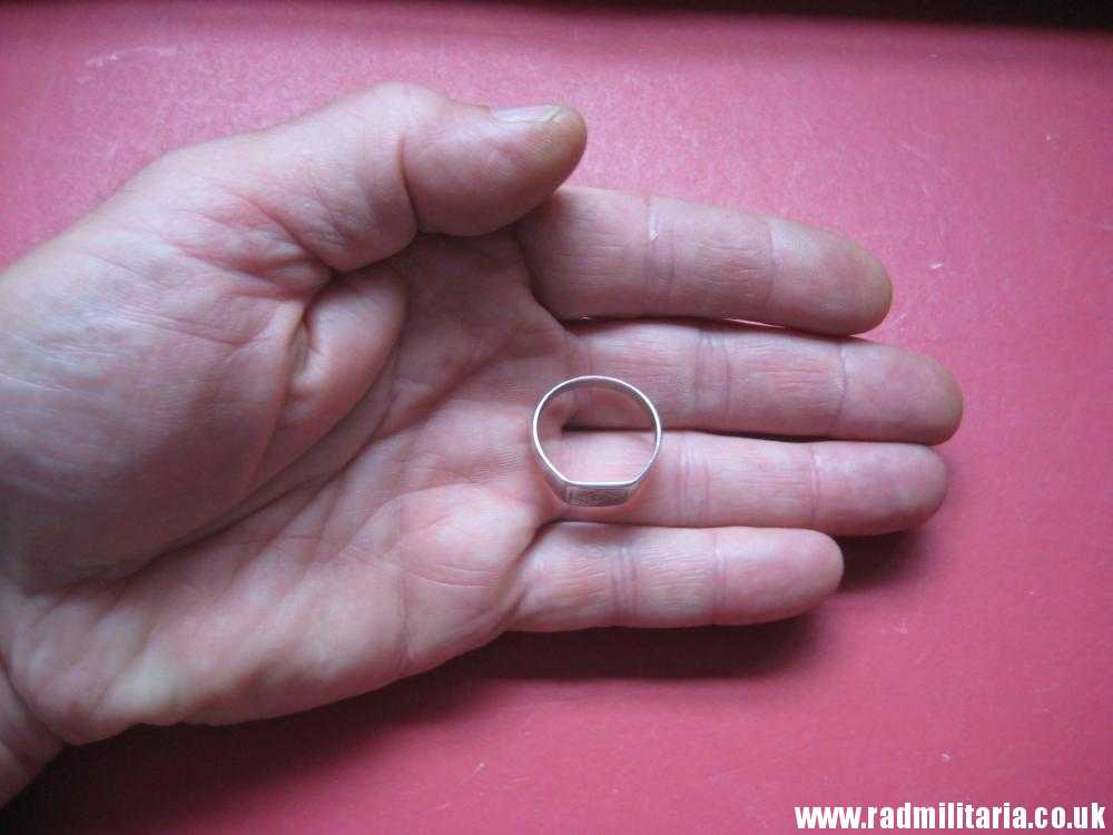 & WW2 original solid silver RING engraving: IRAQ 1941, Afrikakorps ? - Image 5