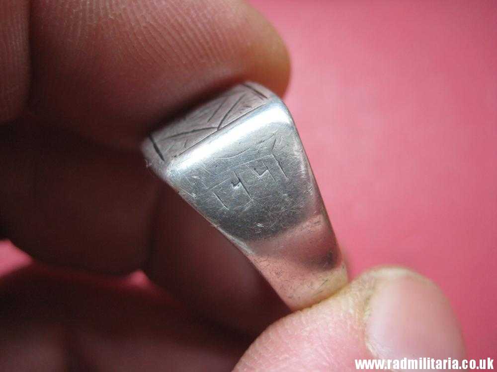& WW2 original solid silver RING engraving: IRAQ 1941, Afrikakorps ? - Image 9