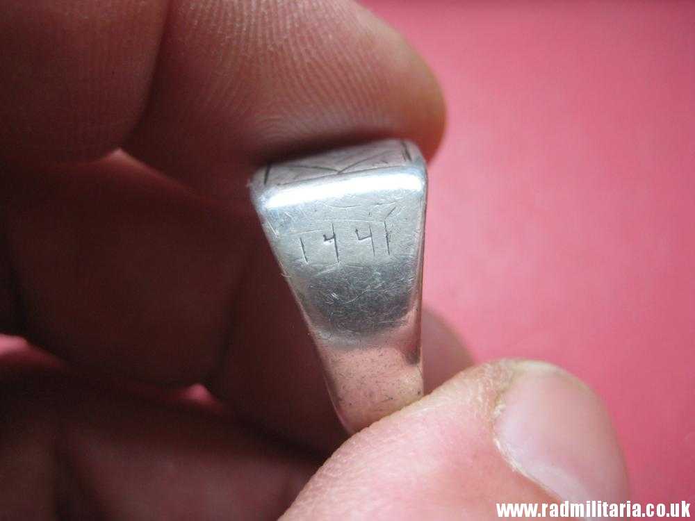& WW2 original solid silver RING engraving: IRAQ 1941, Afrikakorps ? - Image 10