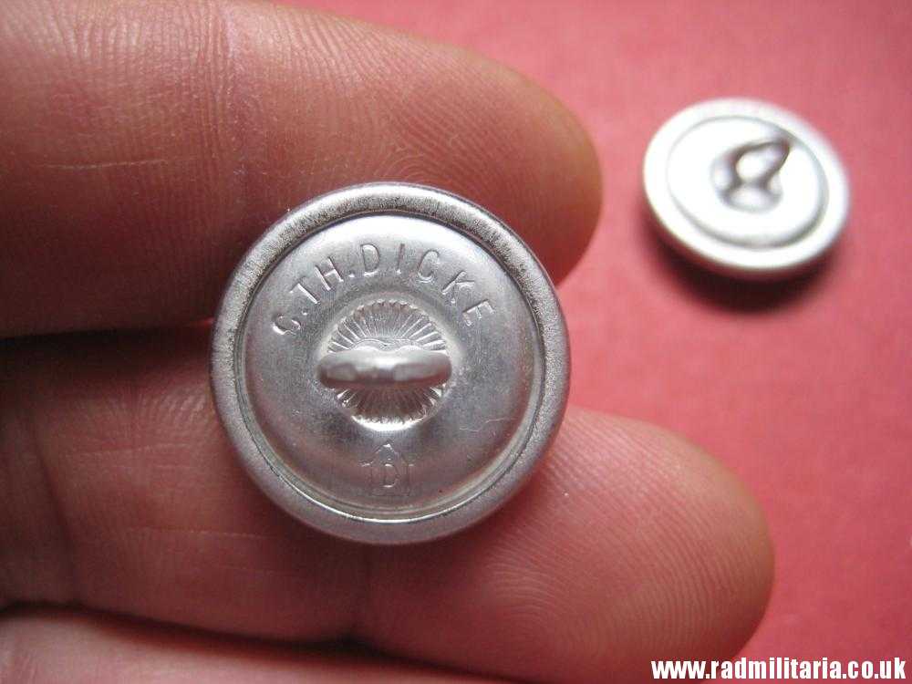 & WW2 a PAIR of German Wehrmacht BUTTONS marked: C. TH. DICKE - perfect condition, genuine ! - Image 4