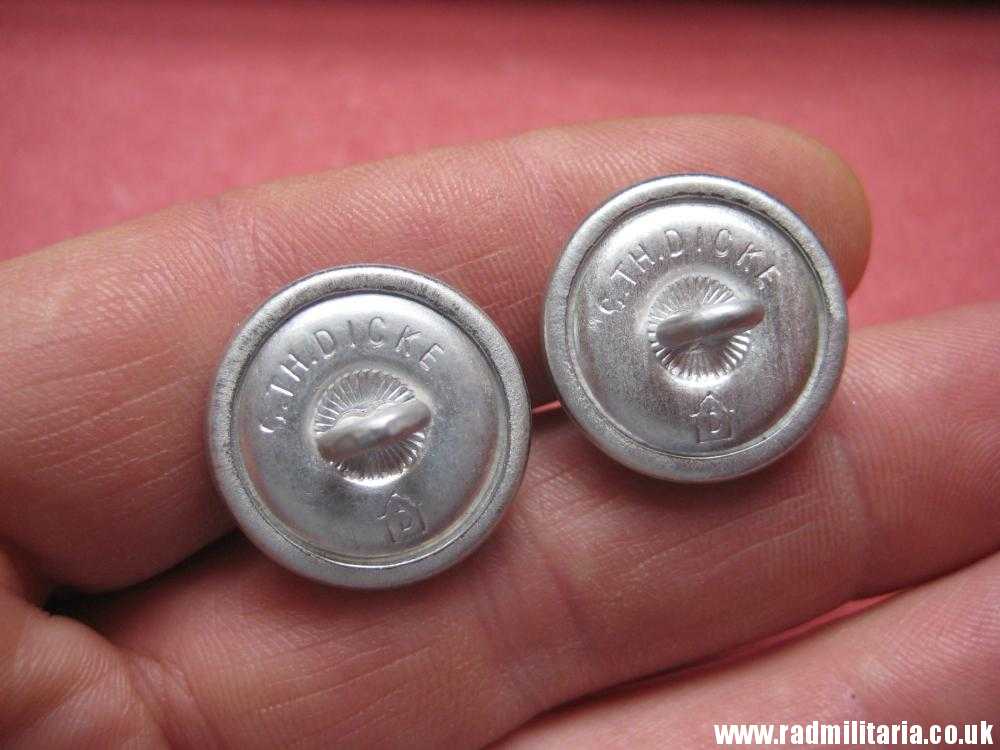 & WW2 a PAIR of German Wehrmacht BUTTONS marked: C. TH. DICKE - perfect condition, genuine ! - Image 6