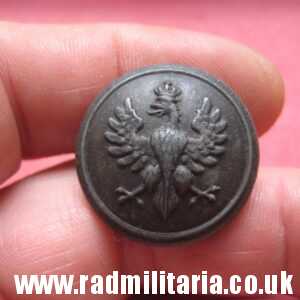 & WW1 Polish MILITARY BUTTON with crowned eagle - produced in Austria c. 1917 original !