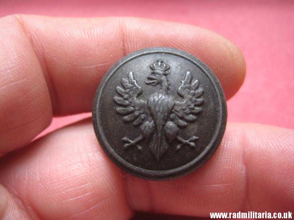 & WW1 Polish MILITARY BUTTON with crowned eagle - produced in Austria c. 1917 original !