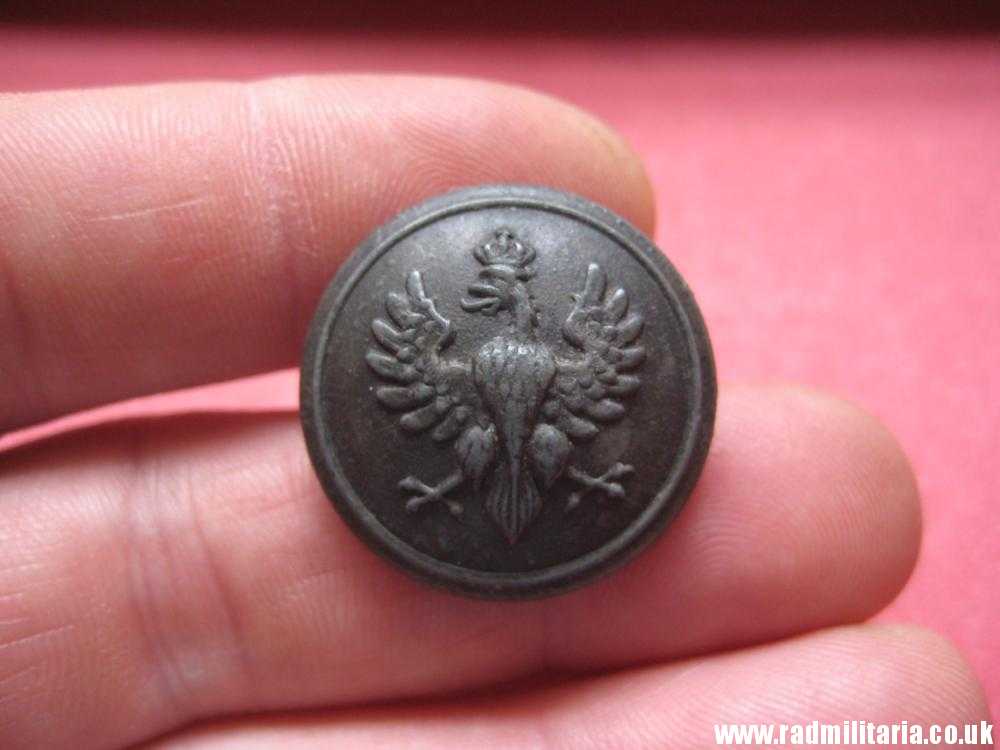 & WW1 Polish MILITARY BUTTON with crowned eagle - produced in Austria c. 1917 original ! - Image 9