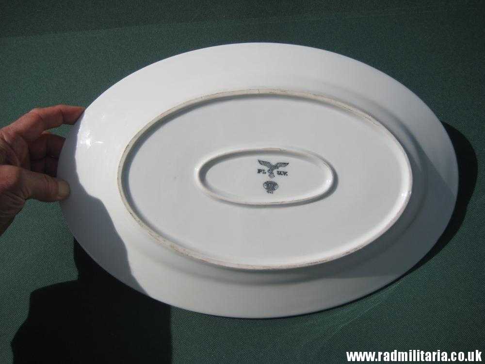 & WW2 original German LUFTWAFFE ceramic SAUCER - FL. U.V. 1942, maker: BAUSCHER WEIDEN - used condition. - Image 15