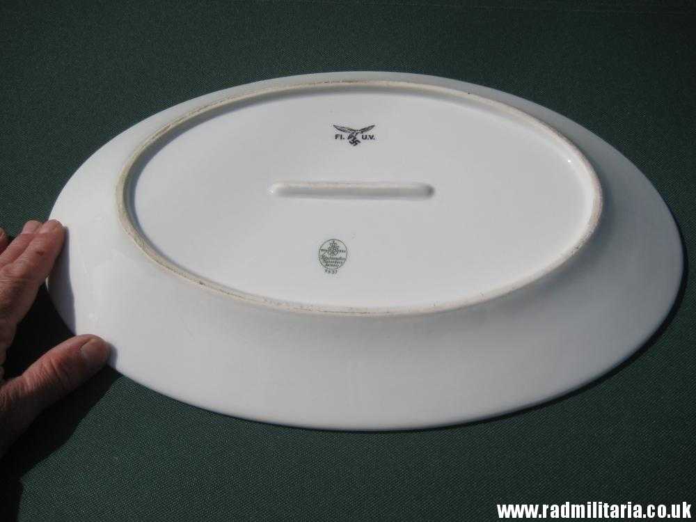 & WW2 original German LUFTWAFFE ceramic SAUCER - FL. U.V. 1937, maker: HUTSCHENREUTHER - used condition. - Image 8