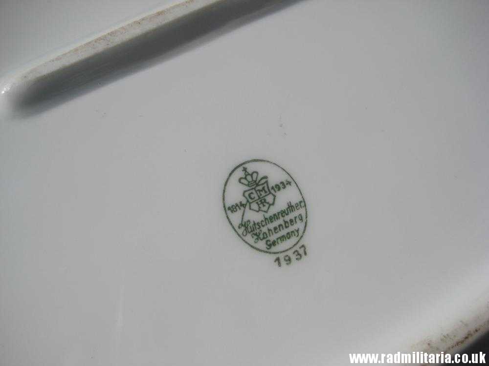 & WW2 original German LUFTWAFFE ceramic SAUCER - FL. U.V. 1937, maker: HUTSCHENREUTHER - used condition. - Image 12