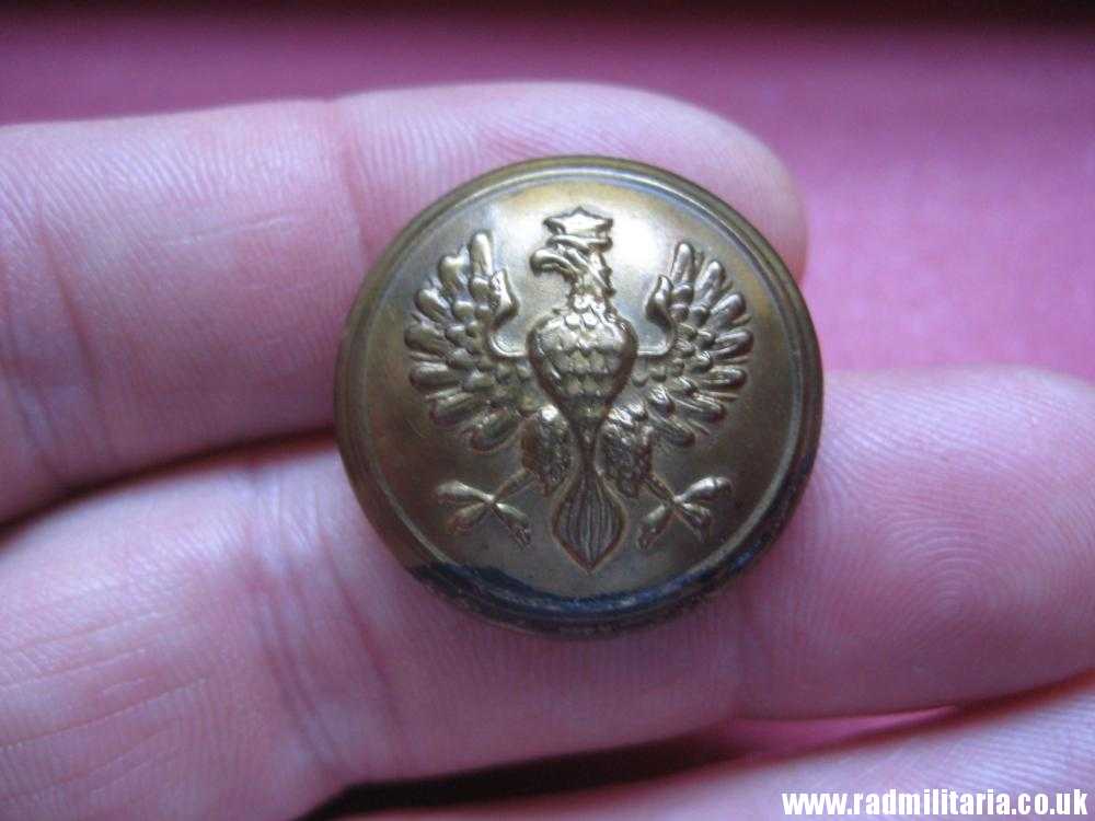 & WW1 Polish MILITARY brass BUTTON with crowned eagle - produced in Austria c. 1917 original !! - Image 2