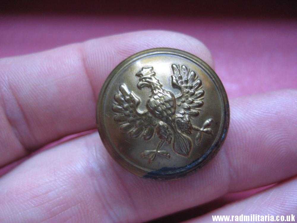 & WW1 Polish MILITARY brass BUTTON with crowned eagle - produced in Austria c. 1917 original !! - Image 4