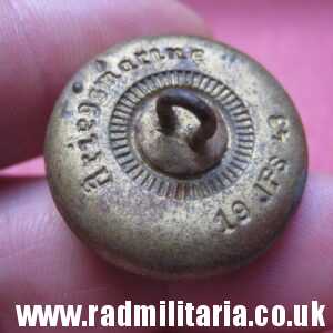 & WW2 German KRIEGSMARINE GLASS BUTTON with maker marks - J.F.S. 1943.