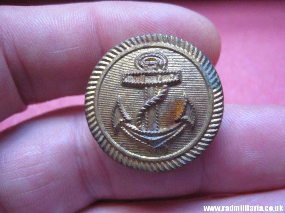 & WW2 German KRIEGSMARINE GLASS BUTTON with maker marks - J.F.S. 1943. - Image 2