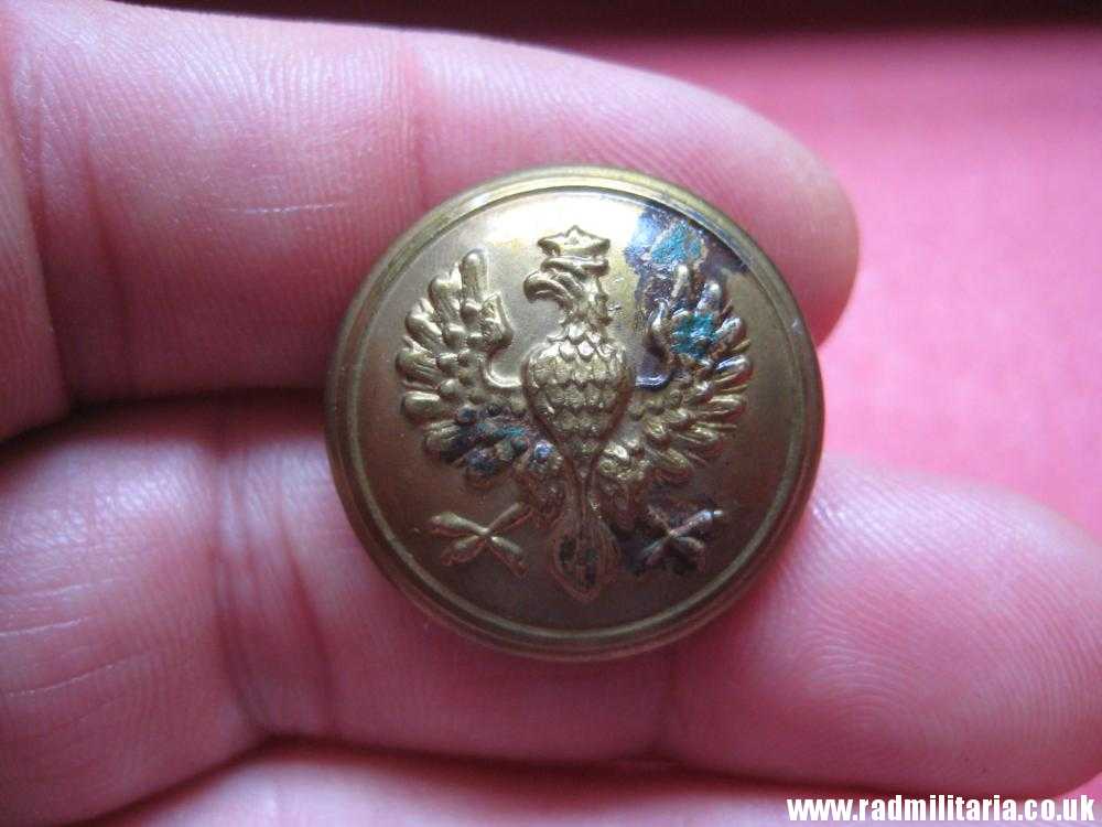 & WW1 Polish MILITARY BUTTON with crowned eagle - produced in Austria c. 1917 original ! - Image 6