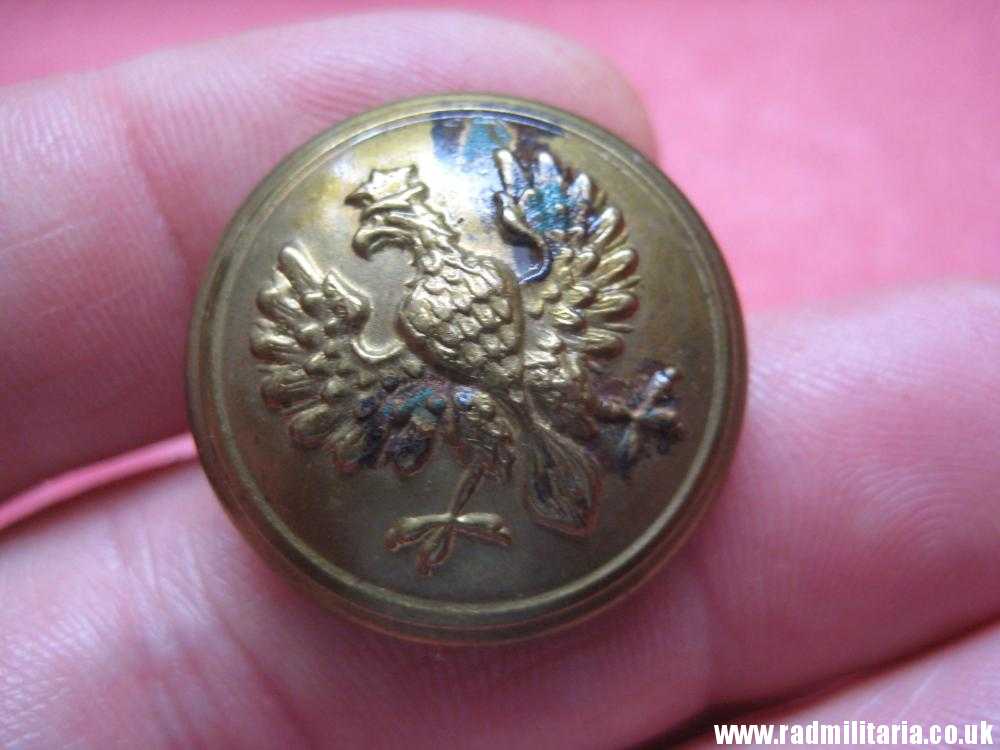 & WW1 Polish MILITARY brass BUTTON with crowned eagle - produced in Austria c. 1917 original ! - Image 4