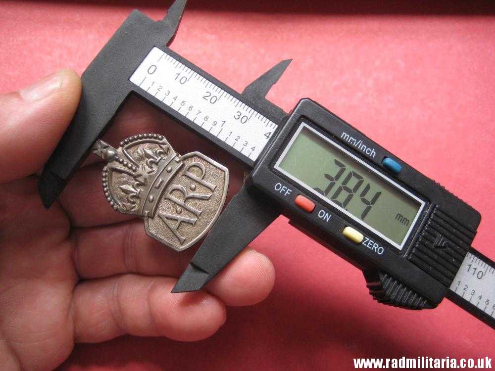 & WW2 original solid silver British BADGE: ARP, made in London 1936. - Image 11