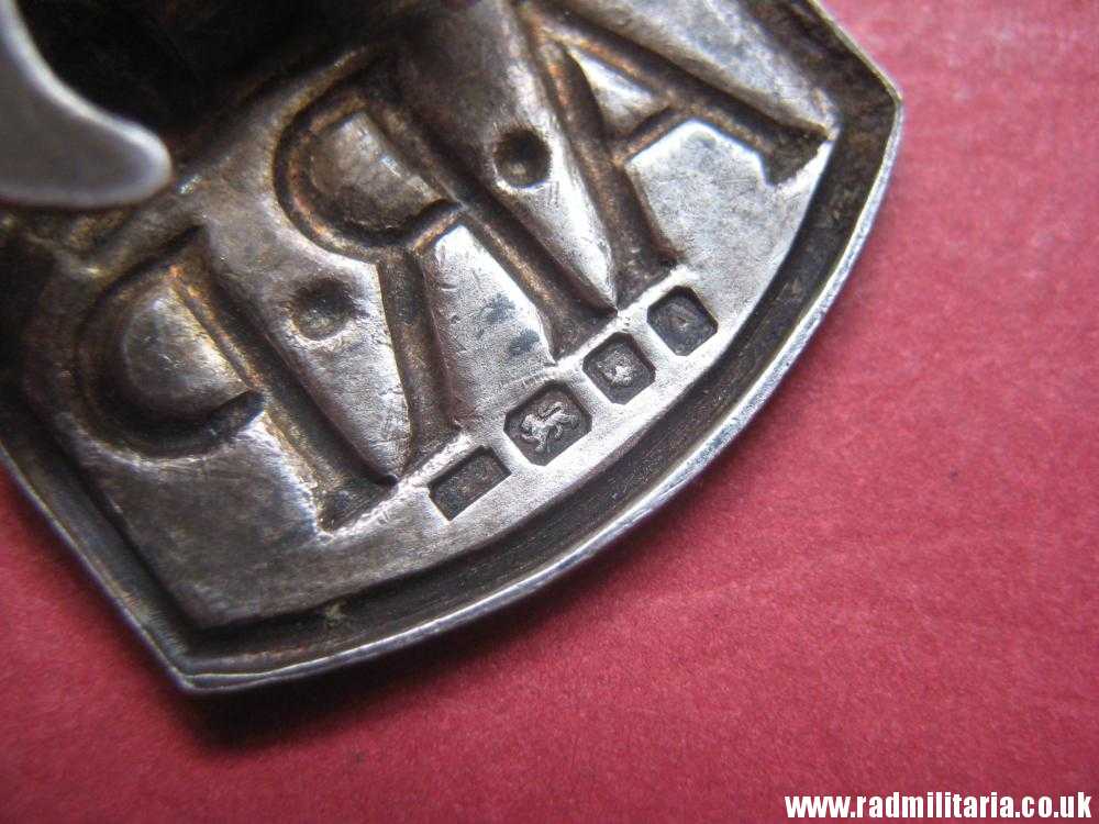 & WW2 original solid silver British BADGE: ARP, made in London 1936. - Image 12