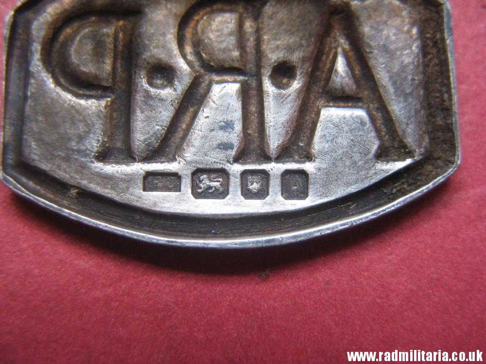 & WW2 original solid silver British BADGE: ARP, made in London 1936. - Image 13