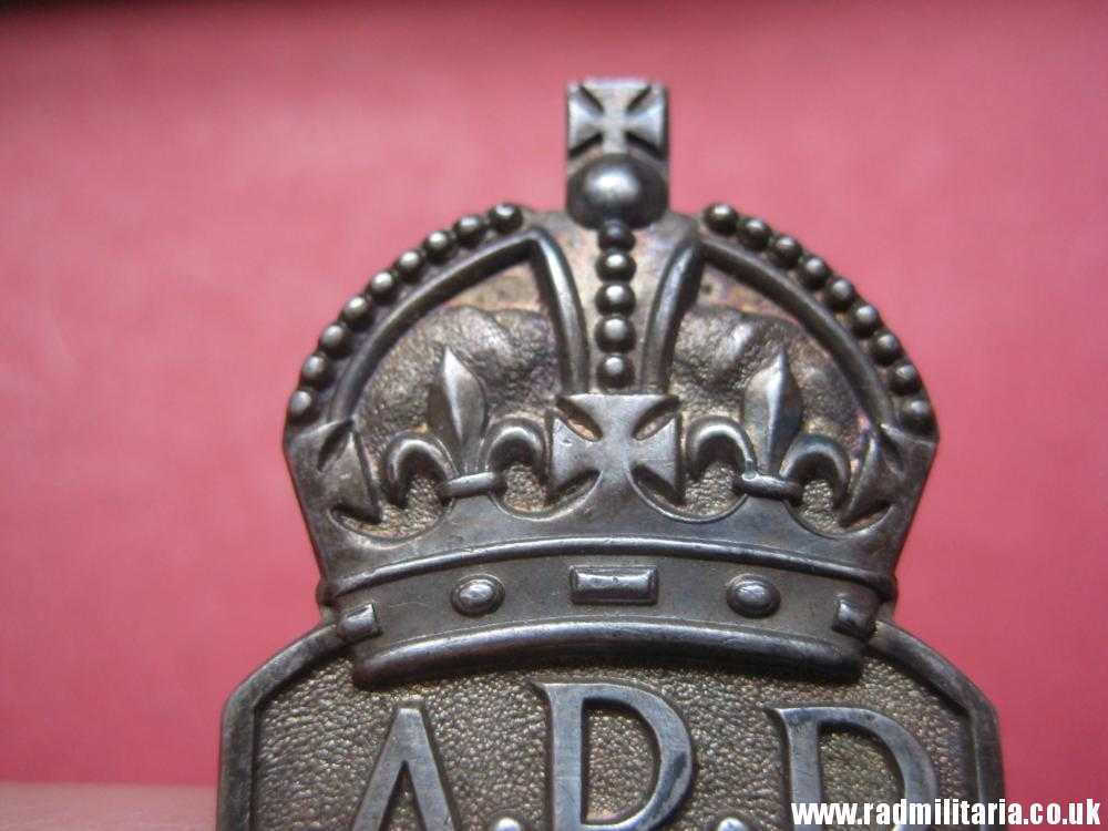 & WW2 original solid silver British BADGE: ARP, made in London 1936. - Image 15