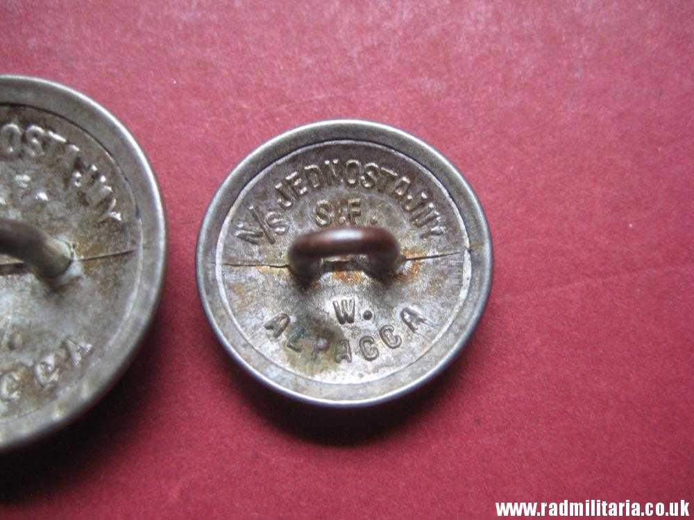 & pre 1939 SET of 2 Polish BUTTONS with EAGLE - LEGION, very good condition, maker: S.F.W. - Image 7