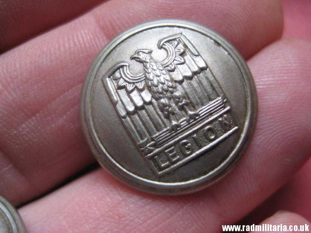 & pre 1939 SET of 2 Polish BUTTONS with EAGLE - LEGION, very good condition, maker: S.F.W. - Image 4