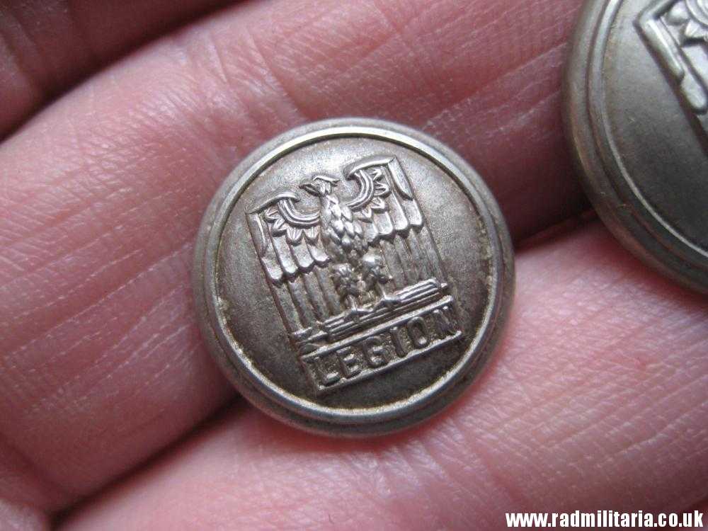 & pre 1939 SET of 2 Polish BUTTONS with EAGLE - LEGION, very good condition, maker: S.F.W. - Image 6