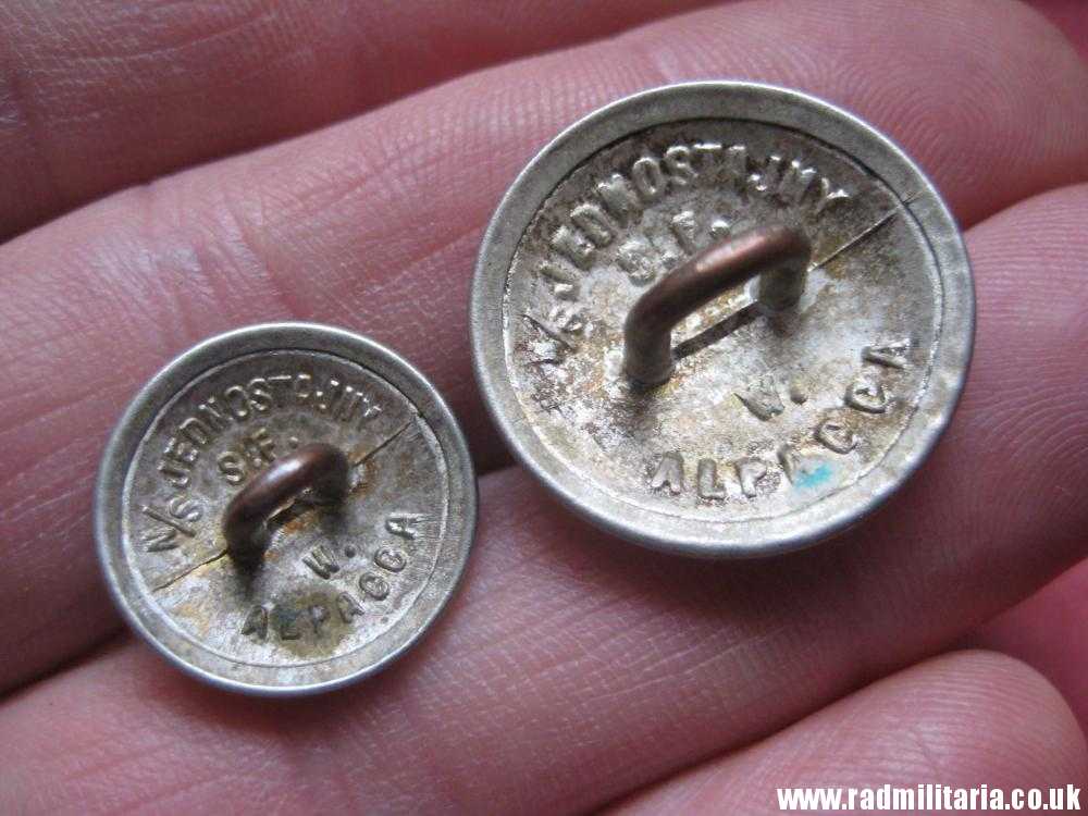 & pre 1939 SET of 2 Polish BUTTONS with EAGLE - LEGION, very good condition, maker: S.F.W. - Image 10